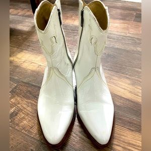 Free People White Western Boots